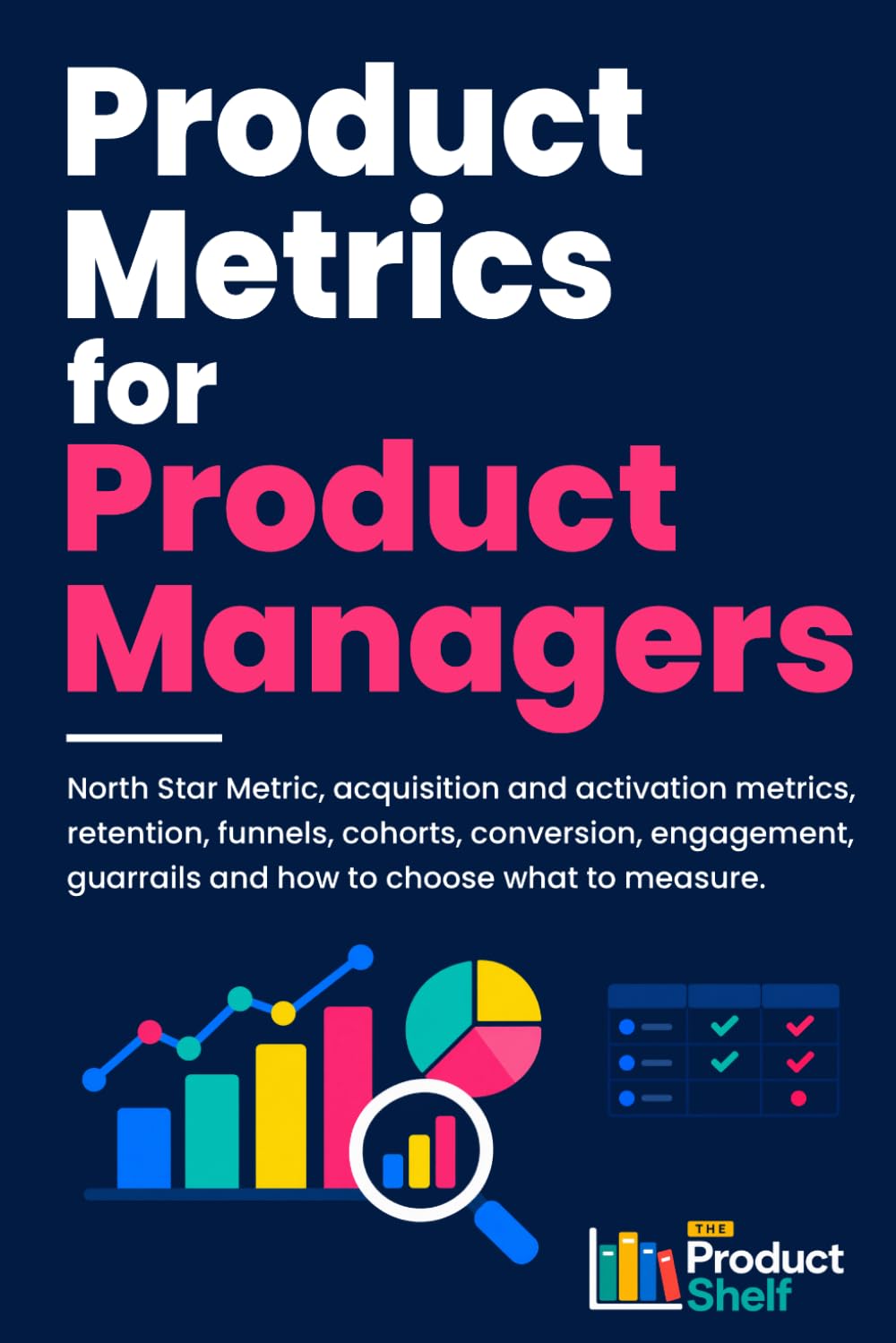 Product Metrics for Product Managers: North Star Metric, acquisition and activation metrics, retention, funnels, cohorts, conversion, engagement, guardrails and how to choose what to measure