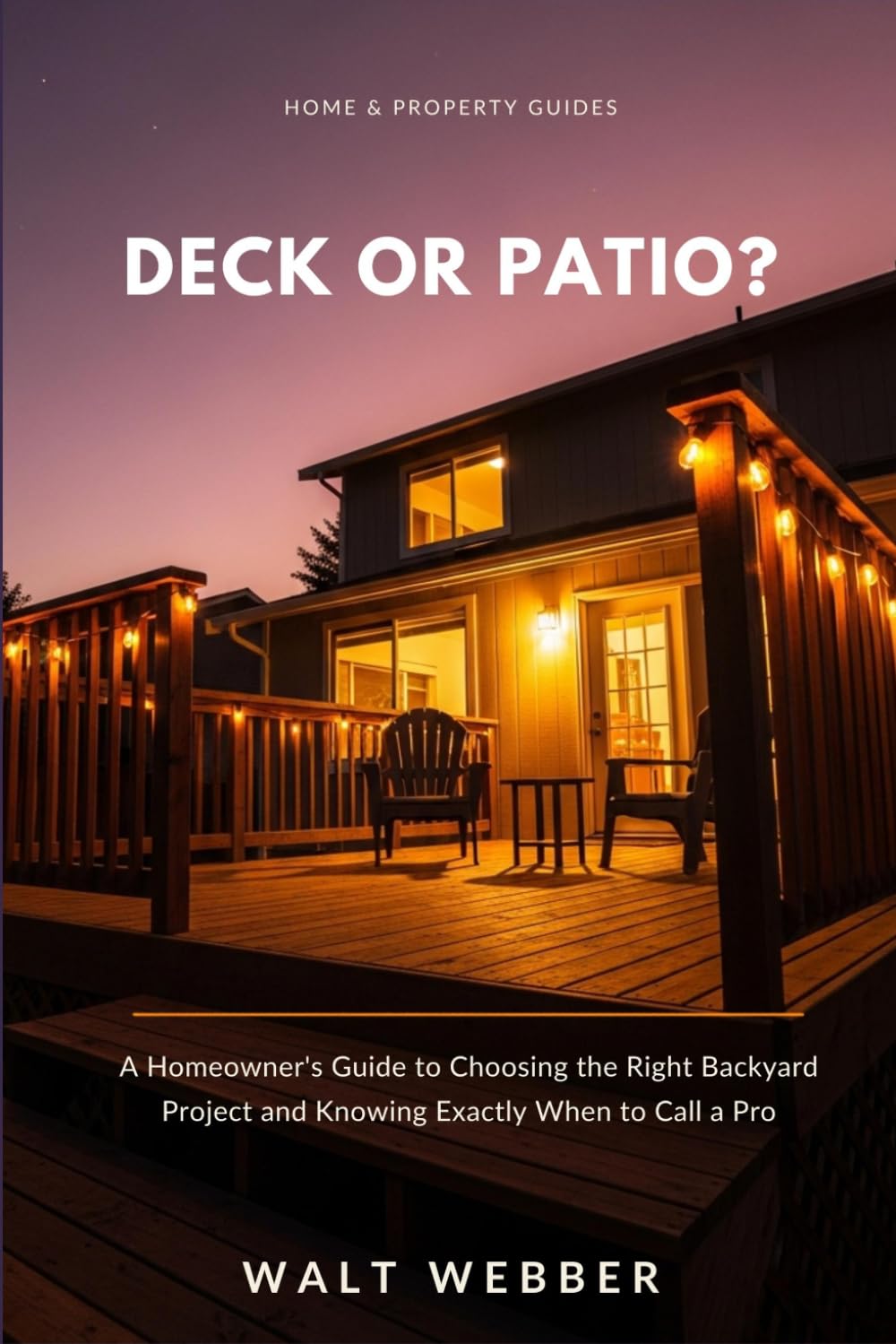 Deck or Patio?: A Homeowner's Guide to Choosing the Right Backyard Project, Meeting Frost-Line and Permit Requirements, and Knowing Exactly When to Call a Licensed Contractor (Home & Property Guides)