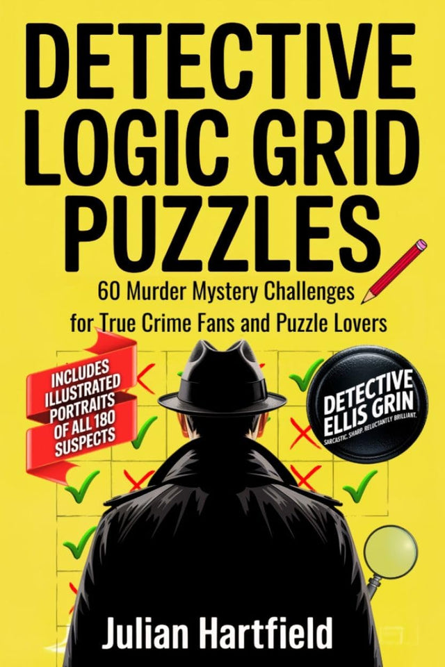 Detective Logic Grid Puzzles: 60 Murder Mystery Challenges for True Crime Fans and Puzzle Lovers