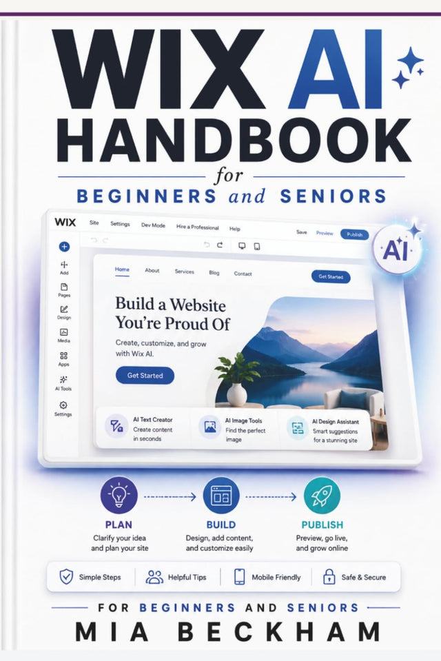 Updated Wix AI Handbook for Beginners and Seniors: A Simple Guide to Building Websites, Adding Content, and Creating an Online Presence (REVISED AND UPDATED GUIDES)
