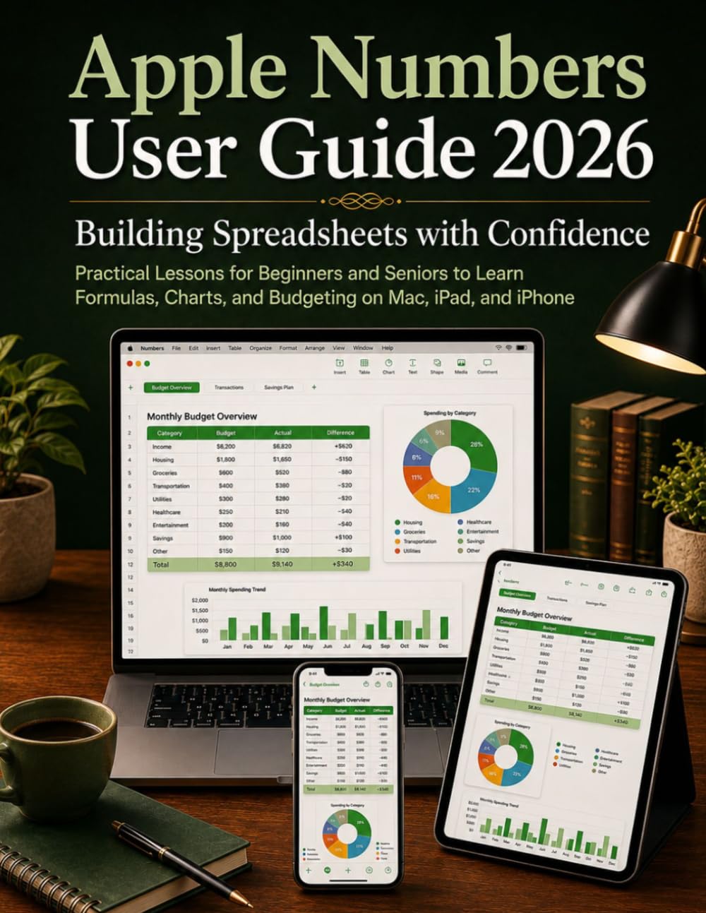 Apple Numbers User Guide 2026: Building Spreadsheets with Confidence: Practical Lessons for Beginners and Seniors to Learn Formulas, Charts, and Budgeting on Mac, iPad, and iPhone