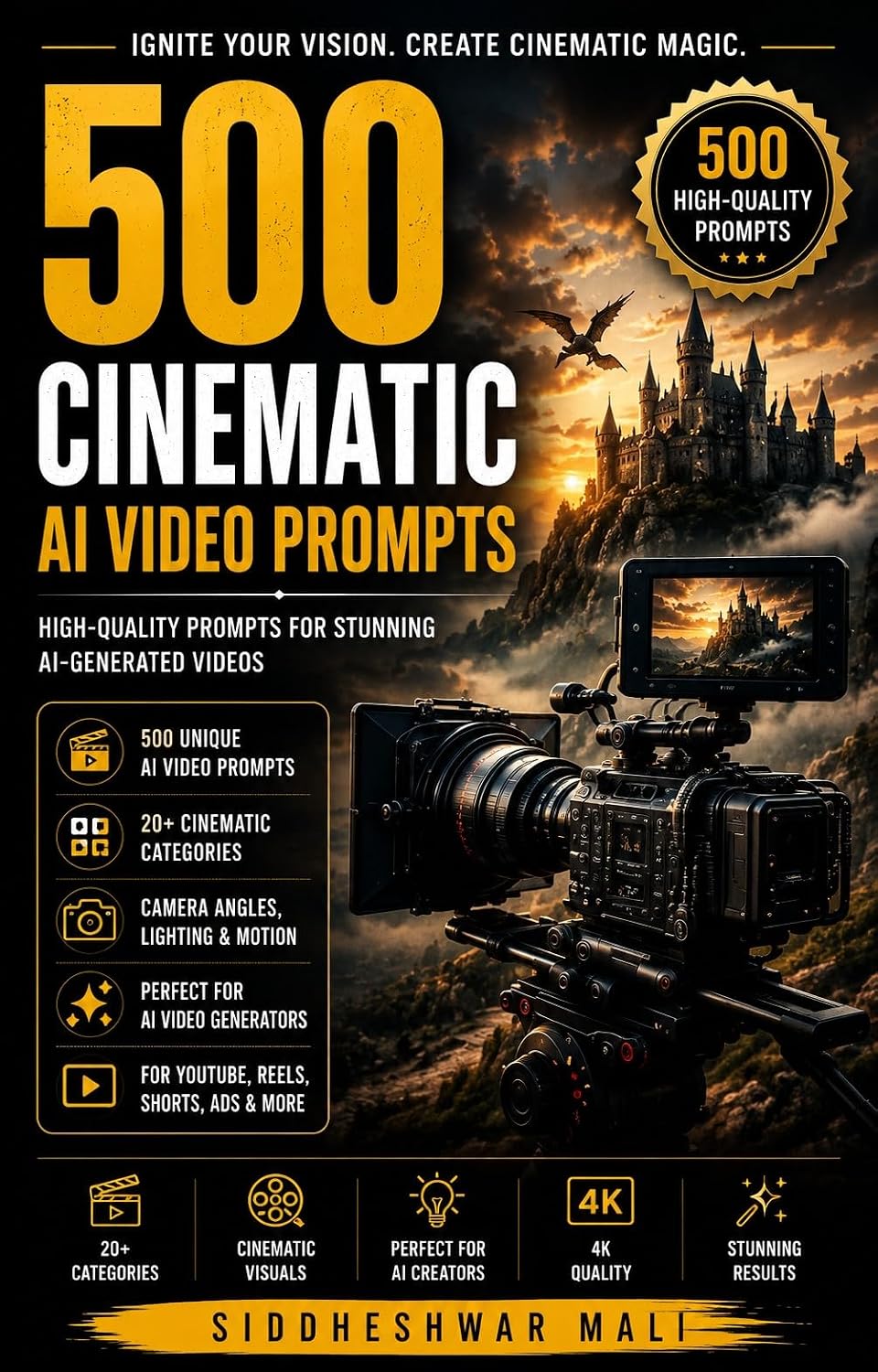 500 Cinematic AI Video Prompts: High-Quality Prompts for Stunning AI-Generated Videos (AI Creator Hub)
