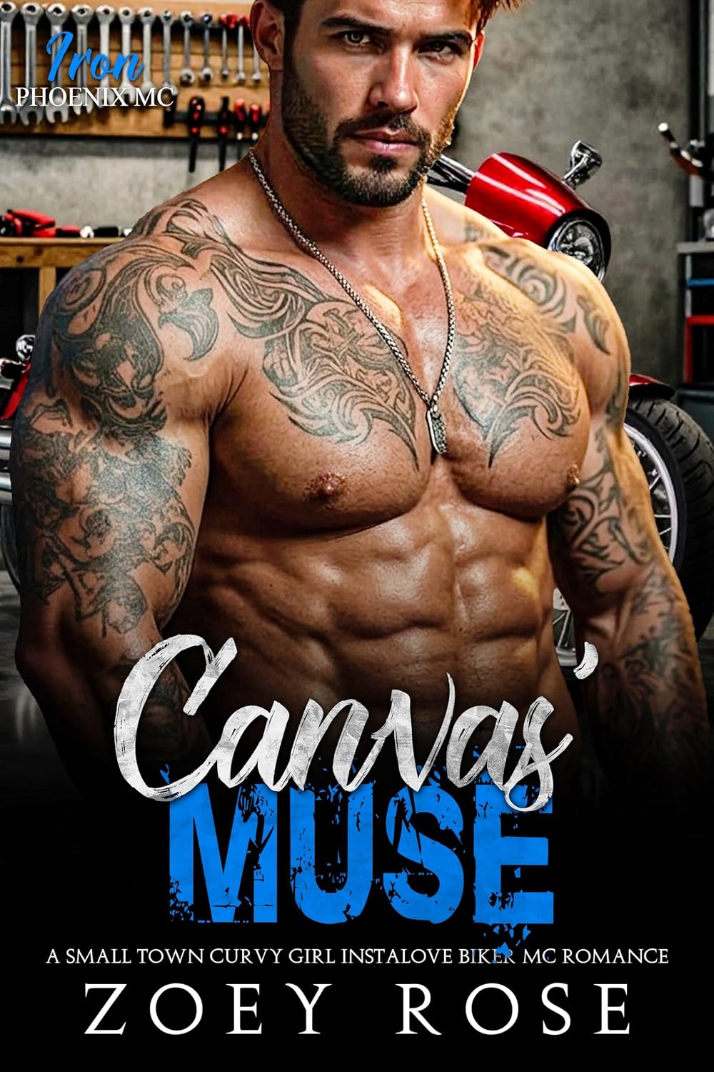 Canvas' Muse: A Small Town Curvy Girl Instalove Biker MC Romance (Iron Phoenix MC Book 3)