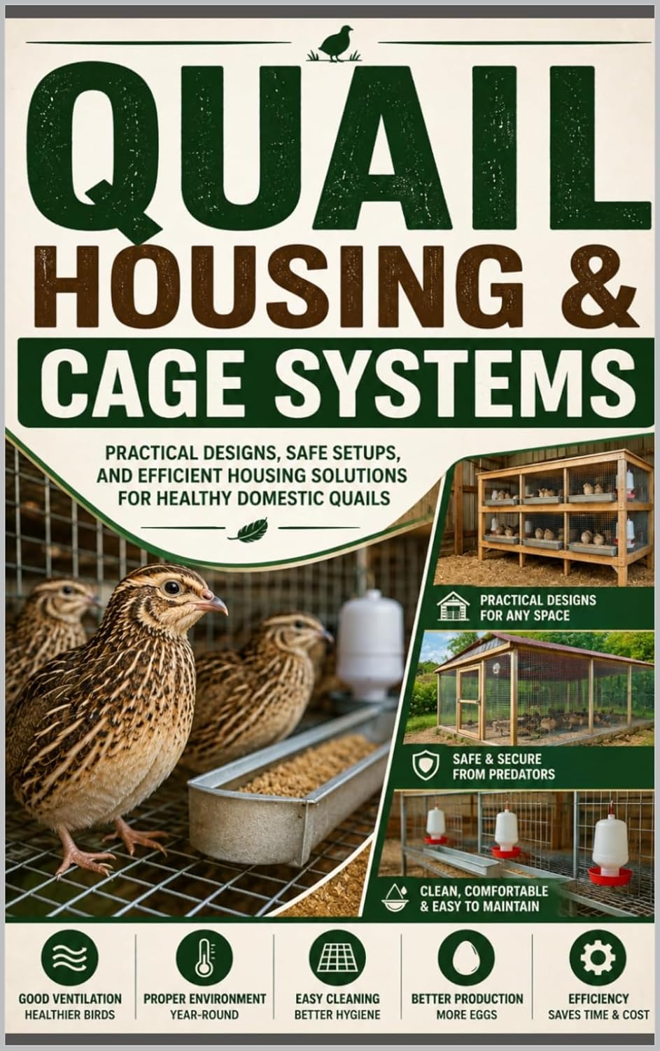 Quail Housing & Cage Systems: Practical Designs, Safe Setups, and Efficient Housing Solutions for Healthy Domestic Quails (Backyard Quail Mastery Series)