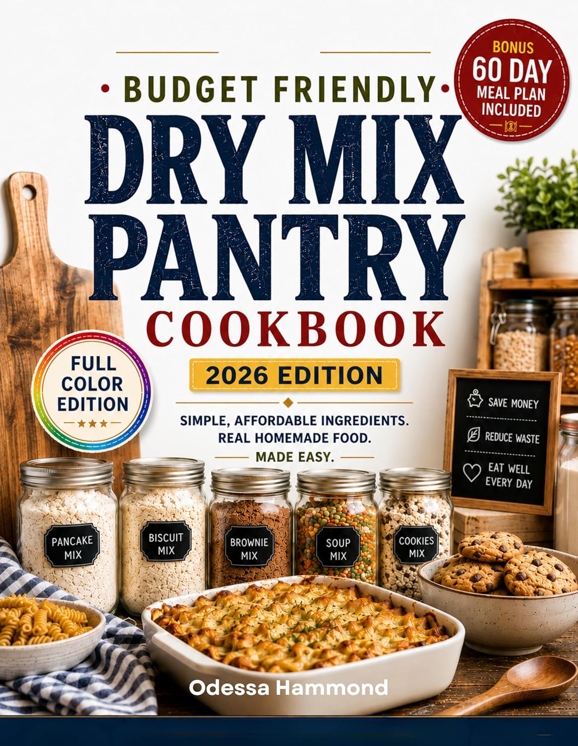 Dry Mix Pantry Cookbook : Quick and Delicious Homemade Baking Mixes, Meal Prep Staples, Gluten-Free Blends and Money-Saving Pantry Recipes for Busy Families. Includes a 60-Day Meal Plan