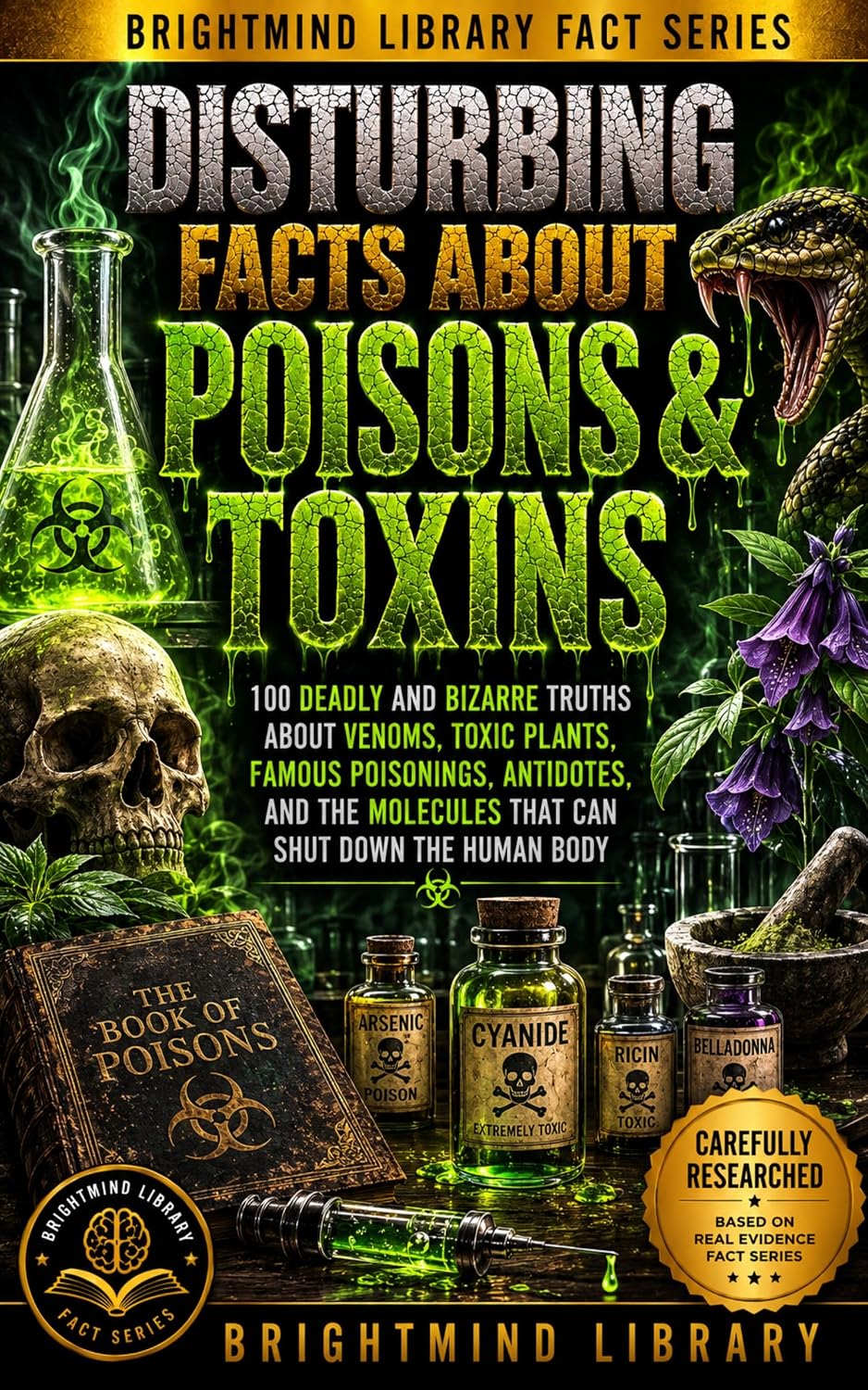 Disturbing Facts About Poisons & Toxins: 100 Deadly and Bizarre Truths About Venoms, Toxic Plants, Famous Poisonings, Antidotes, and the Molecules That ... Human Body (BrightMind Library Fact Series)
